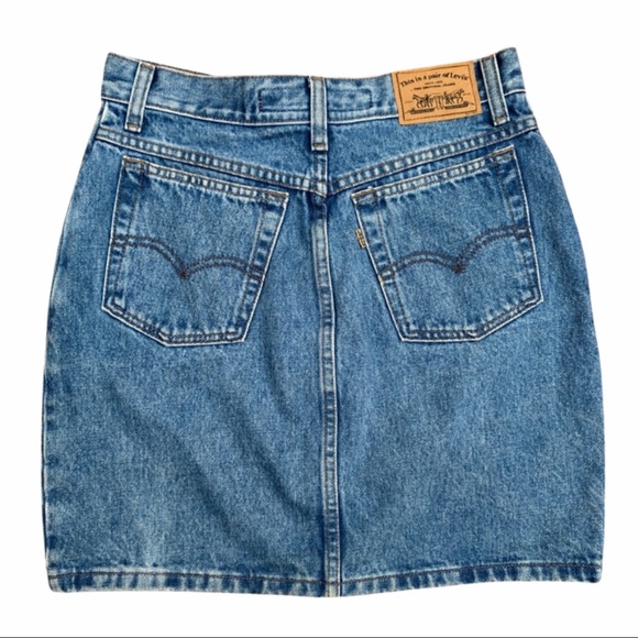 RARE Vintage Levi’s 900 Series Jean Skirt - Picture 2 of 8